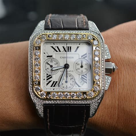 cartier santos 100 xl chronograph.